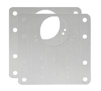 Placa de fijación de bisagra Kit de reparación bisagras gabinete (2-100 unidades), placa montaje bisagra puerta acero inoxidable, herramienta y(A-40Sets)
