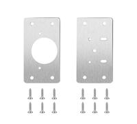 Placa de fijación para reparación de bisagras Kit de placa fijación bisagra acero inoxidable, montaje puerta con orificios, reparación bisagras for muebles cocina y hogar(2PCS(1pairs))