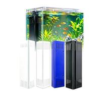 Placa de filtro de acuario acrílica de 5 mm for esquina de acuario | Placa de filtro acrílico de 5 mm con 4 ventosas y soporte ajustable for colocación en esquinas(Blue,12x11x40cm)
