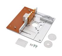Placa de fresado de aluminio, fresado eléctrico de madera, tablero flip board con juego de guía de ingletes, circular de mesa, banco de trabajo C, duradero
