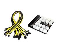 Placa de fuente de alimentación de minería de 12 V 64P + 17 cables PCIE de 6 pines a 6 + 2 pines de 6 pines a 6 + 2 pines