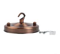 Placa de gancho de techo de hierro para lámparas colgantes y candelabros cableados compatible con tubo roscado IP de 1/8 (cobre antiguo)