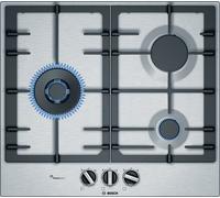 Bosch PCC6A5B90 hobs Acero inoxidable Integrado Encimera de gas 3 zona(s)