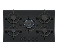 Placa de gas balay 3etg676rb 5 zonas de cocción gas natural cristal negro con encendido integrado 75cm