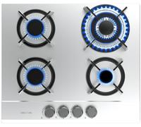 Placa de gas Bolero Squad G 4200S de 4 zonas y 8000 W (acero inoxidable) - CECOTEC