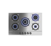 Placa de gas Bolero Squad G 5200S 5 fuegos acero inoxidable con quemador WOK triple corona y encendido eléctrico de Cecotec