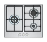 Placa de gas Bosch Serie 4 PGC6B5K90 3 zonas acero inoxidable 60 cm