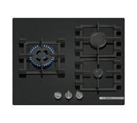 Placa de gas Bosch Serie 4 PNC6B6K40 3 zonas vidrio negro 60 cm integrada