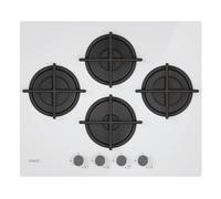 Placa de gas candy csg6dtw 4 zonas de cocción gas natural acero inox blanco 60cm