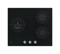 Placa de gas Candy Moderna CSG63B4PB 3 zonas Vidrio Templado 7,7KW 60cm Negra