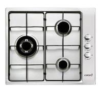 Placa de gas Cata GIB 6021 X 3 zonas 58 cm Acero inoxidable