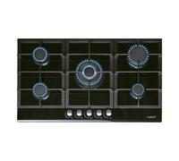 Cata Encimera Placa Gas LCI 9041 BK 5 Quemadores Gas Encendido Electrónico Parrillas Hierro Fundido Preparada Gas Natural Ancho 87 cm Gran Potencia 11kW Inyectores Incluidos Color Negro