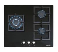 Placa de gas Cata SCI 6021 BK 60 cm Negro 3 Zonas Integrada