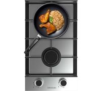 Placa de gas Cecotec Bolero Squad G 2400F Inox 5,2kW Parrillas Hierro Fundido WOK Triple Encendido Electrónico