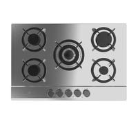 Placa de gas Cecotec Bolero Squad G 5200S 5 fuegos 11kW inox WOK eléctrico