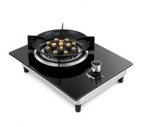 Placa de gas de un solo quemador de 9 kW, cocina de mesa de vidrio templado