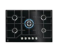 Electrolux Placa de gas KGG75362K Serie 600 Cristal 75 cm 5 quemadores Negro