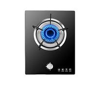 Placa de Gas, Encimera de Gas, Cocina de Gas de 33 cm empotrada con Placa de cocción de Vidrio Templado Negro y Soportes de Hierro Fundido.