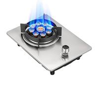 Placa de Gas, Encimera de Gas, Cocina de Gas de 7 quemadores, 2 kW, empotrada, 1 Placa de cocción, 13 cámaras, Wok, a Prueba de explosiones, Color Negro