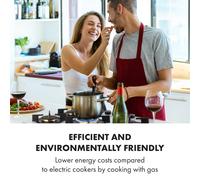 Placa de gas Goldflame 5 quemadores de latón vitrocerámica Klarstein