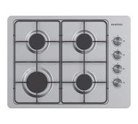Placa de gas Infiniton GAS43BXAL 4 fuegos inox 43cm profundidad controles laterales