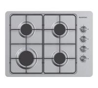 Placa de gas Infiniton GAS43BXAL 4 fuegos inox 43cm profundidad controles laterales