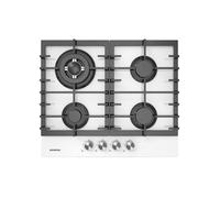 Placa de gas integrable Infiniton Cristal blanco 4 zonas 3300 W GasStop Wok