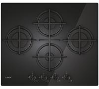 Placa de gas moderna CVG6DTB de 4 zonas (negra) - CANDY