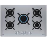 Placa de gas Serie 6000 HGB75423UZ de 5 zonas (acero inoxidable) - AEG