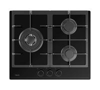 Placa de gas Teka GBC 63110 - 3 quemadores, cristal negro, butano