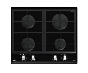Placa de Gas Teka GZC 64300 XB 4 Zonas 60cm Cristal Negro