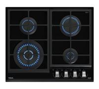 Placa de Gas Teka GZC 64320 XBN 4 Zonas 60cm Cristal Negro ExactFlame