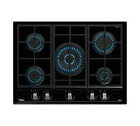 Placa de gas Teka GZC 75330 XBA - 70 cm, 5 quemadores, cristal negro