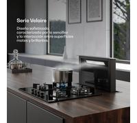 Klarstein Velaire Placa de Gas 60 cm - 4 Quemadores, 8000 W, Vidrio, GLP & Gas Natural, Encendido Eléctrico, Protección Antillama, Kit Conversión, Encimera Cocina Moderna, Negro