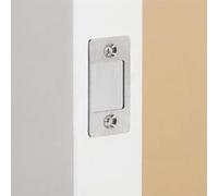 Placa de golpe de perno de muerte de agujero grande, marco de borde estrecho para reparar desalineación de cerrojo y (2 unidades, negro y tornillos)