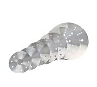 Placa de guía térmica, disco de conversión de acero inoxidable para cocinas de inducción, permite el uso de utensilios de cocina sin inducción en fuentes de calor de inducción (14,8 cm)