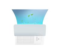 Placa de guía universal ajustable para aire acondicionado que sopla ventana aire acondicionado parabrisas fácil instalación cubierta de ventilación del aire acondicionado de la ventana del PVC