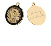 Placa de identificación Personalizada for Perro, Placa de Golden Retriever, Accesorios de Collar Retro con Nombre, for Collares y Colgantes.(C Labrador)