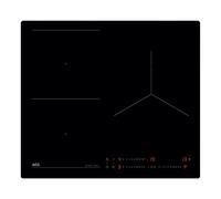 Placa de inducción aeg to63iq0bib con 3 zonas de cocción zona grande de 28cm y zona flex 7 w negro 60cm