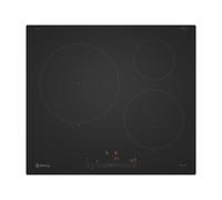 Placa de inducción balay 3eb965mh con 3 zonas de cocción zona grande de 28cm 7400 w negro 60cm