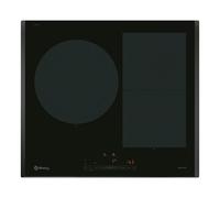 Placa Inducción 3 Zonas 7400W, Flexible, 60cm, Vidrio Cerámica, Control Táctil, Balay 3EB968LH, Negro