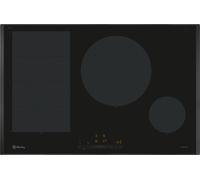 Placa de inducción balay 3eb989lh con 3 zonas de cocción zona grande de 28cm 7400 w negro 80cm
