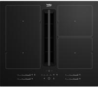 Placa de inducción beko hixi 64700 uf con 4 zonas de cocción y zona flex 7400 w negro 60cm