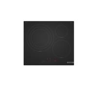 Placa de inducción bosch pid61ahc1e con 3 zonas de cocción zona grande de 32cm 7400 w negro 60cm
