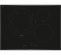 Placa de inducción bosch pid775hc1e con 3 zonas de cocción zona grande de 32cm 7400 w negro 71cm