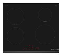 Placa de inducción Bosch PIE631HB1E 7400W, 60 cm, 4 zonas, vidriocerámica, control táctil, negro