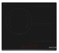 Placa de inducción bosch pvj631hc1e con 3 zonas de cocción y zona flex 7400 w negro 60cm