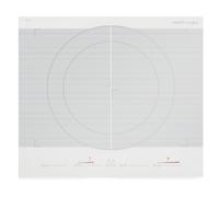 Placa de inducción cata giga 600 wh con 4 zonas de cocción zona grande de 21cm y zona flex 7400 w blanco 60cm