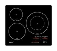 Placa de Inducción Cata INSB 6028 BK Integrada 60 cm 3 Zonas Negra
