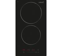 Placa de inducción cata isb 3102 bk con 2 zonas de cocción zona grande de 21cm 3500 w negro 30 cm